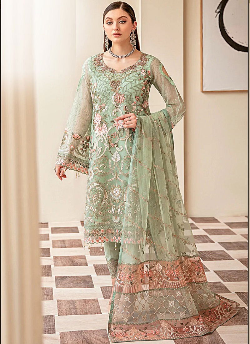 Azure Vol 4 By Dinsaa Georgette Pakistani Suits Catalog
